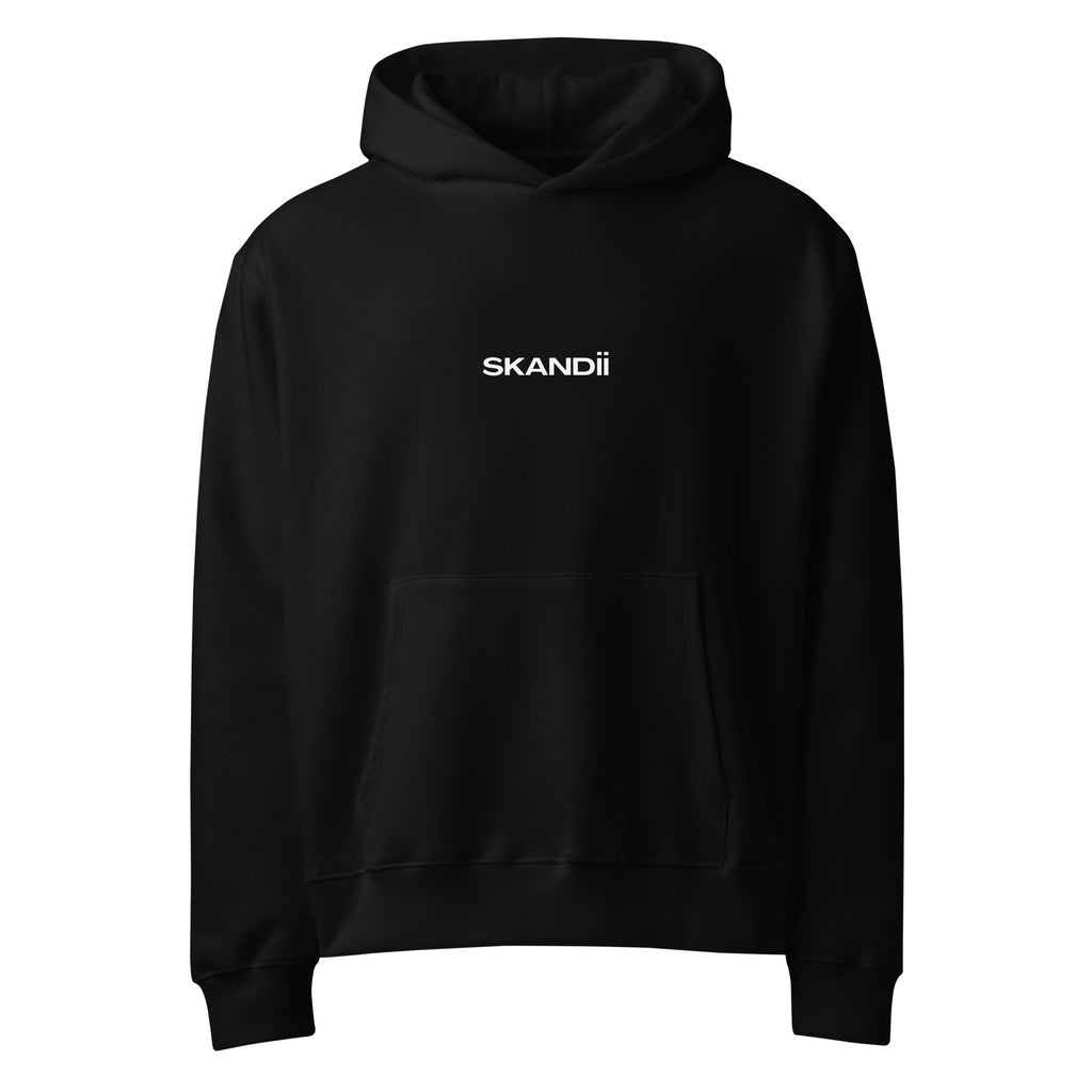 Skandii Frost hoodie in black with white Logo Frost Logo