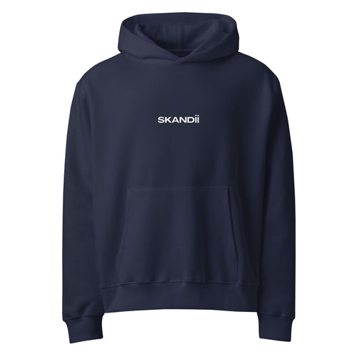 Skandii Frost hoodie in Navy with White Logo Frost Logo